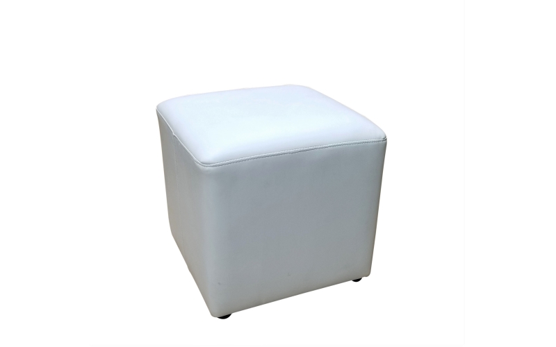 白色方形沙发凳